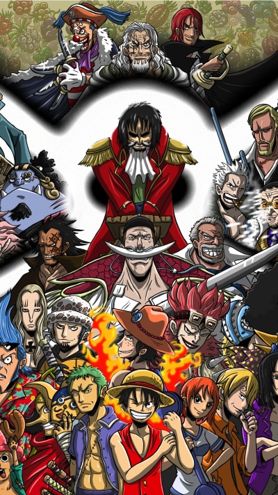 Anime One Piece, Brook (One Piece), Boa Hancock, Borsalino (One Piece), Buggy (One Piece), Basil Hawkins, 1440x2560
