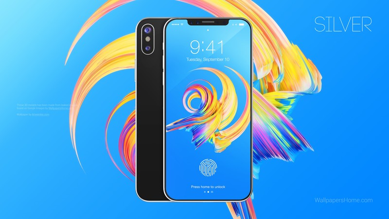 iPhone X, silver, 3D, leaked, WWDC 2017, 4k