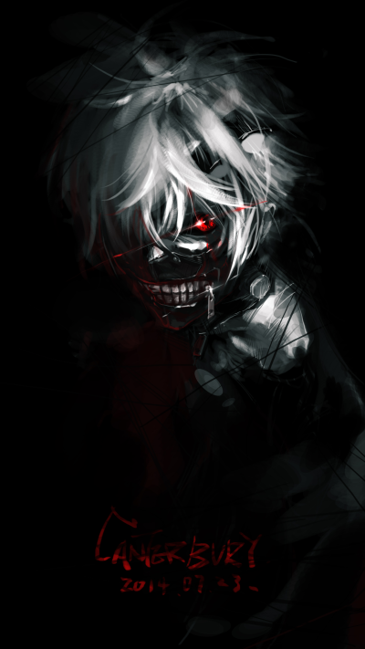 Anime Tokyo Ghoul, Ken Kaneki, 1440x2560