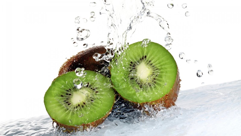 kiwi, fruit, water, 4K