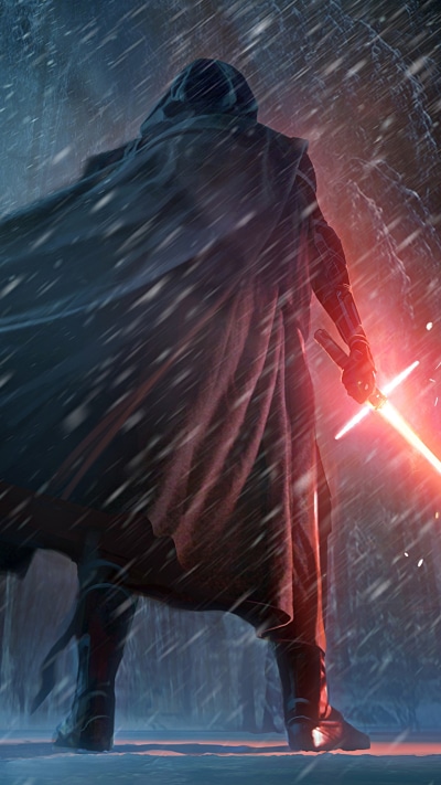 Movie Star Wars Episode VII: The Force Awakens, Kylo Ren, Lightsaber, Star Wars, 1440x2560