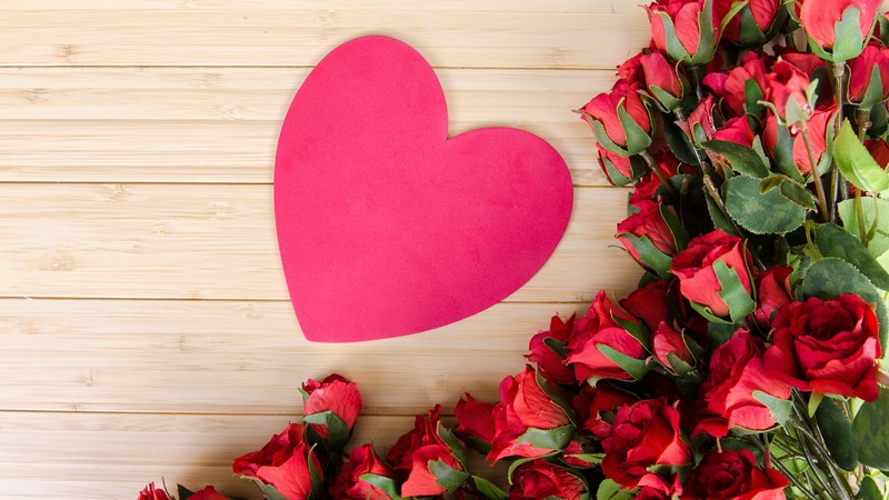 love image, heart, rose, flowers, 4k