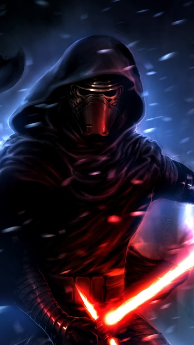 Movie Star Wars Episode VII: The Force Awakens, Kylo Ren, Star Wars, Lightsaber, 1440x2560