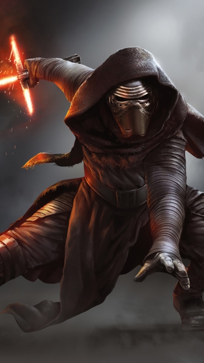 Movie Star Wars Episode VII: The Force Awakens, Lightsaber, Kylo Ren, Star Wars, 1440x2560