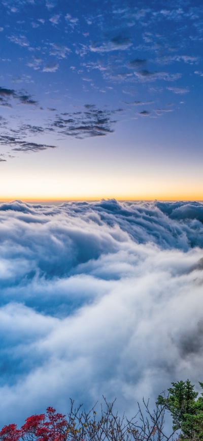 Earth Cloud, Sky, Sea Of Clouds, Horizon, 1284x2778