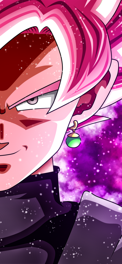 Anime Dragon Ball Super, Black (Dragon Ball), Black Goku, Super Saiyan Rosé, 1284x2778