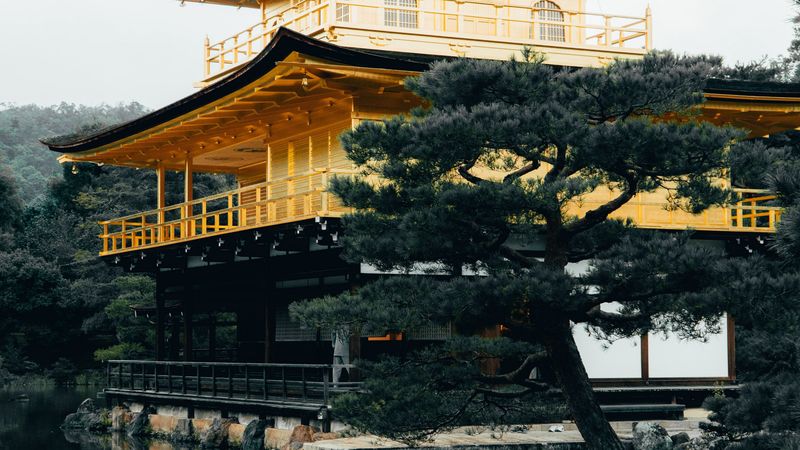 architecture, temple, china, water, 4k