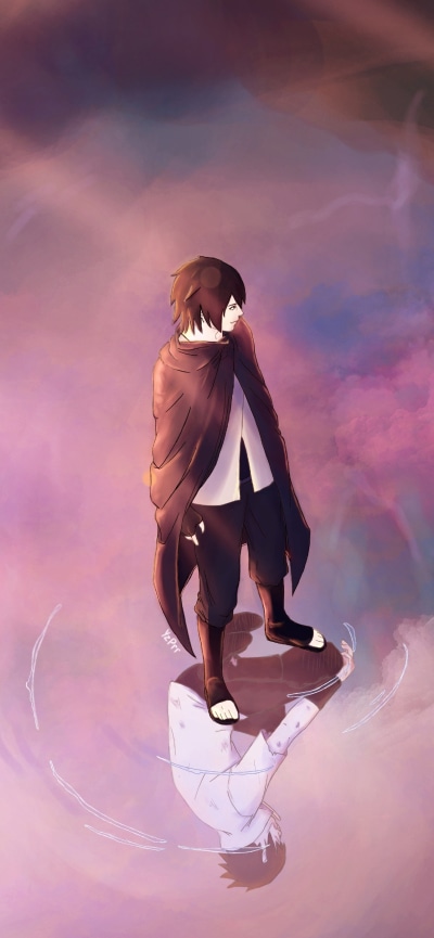 Anime Boruto, Sasuke Uchiha, 1284x2778