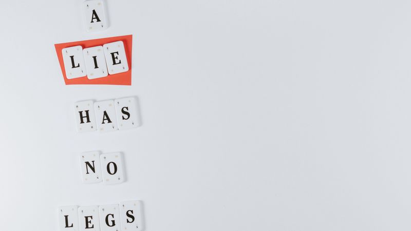 lies, words, inscription, 4k