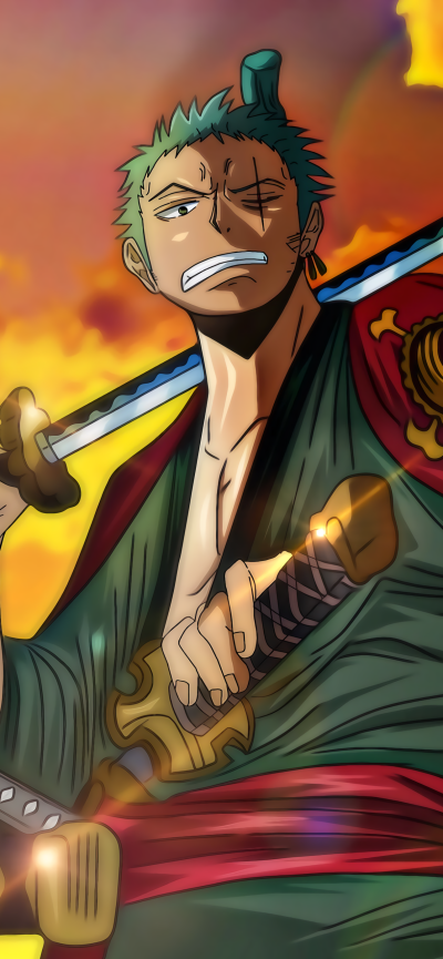 Anime One Piece, Monkey D. Luffy, Roronoa Zoro, 1284x2778