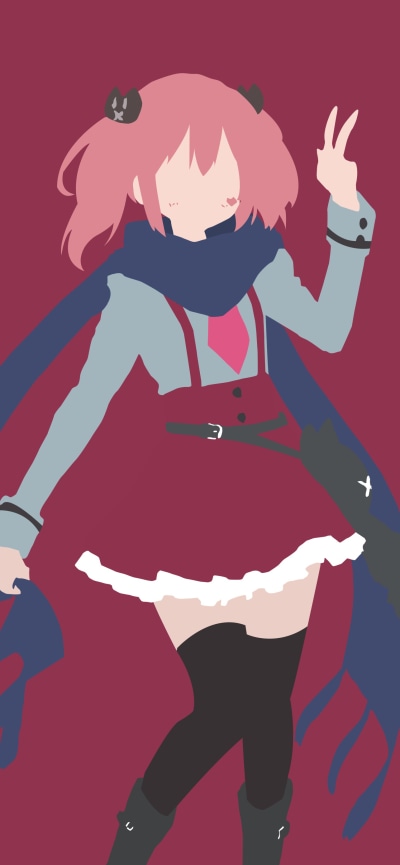 Anime Love, Chunibyo and Other Delusions, Love Chunibyo and Other Delusions, Skirt, Minimalist, Satone Shichimiya, 1284x2778