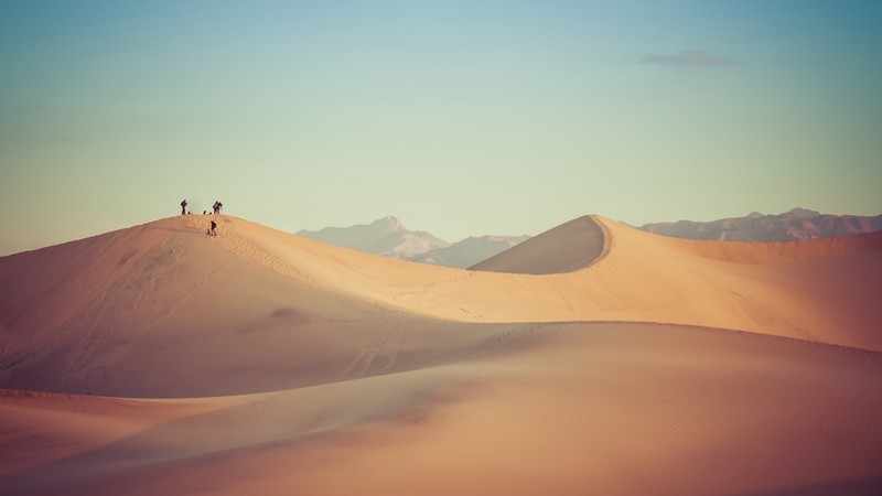Desert, 4k, sand, sky