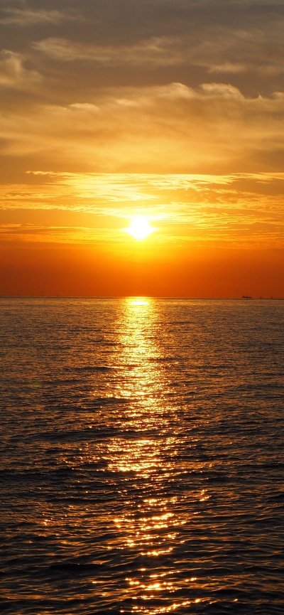 Earth Sunset, Sky, Seascape, Sea, 1284x2778