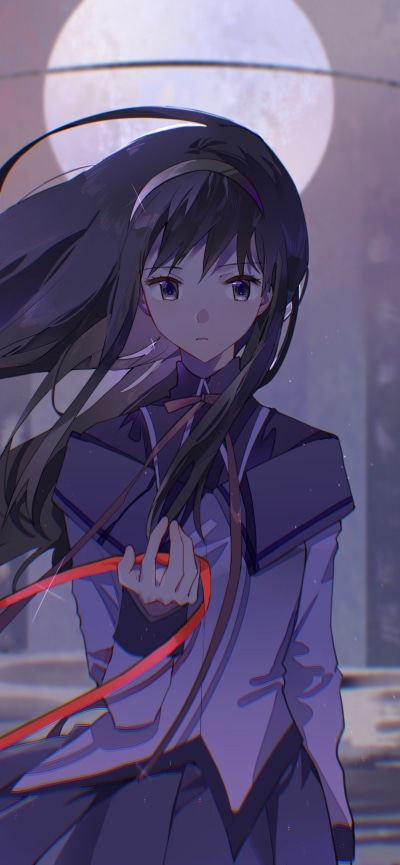 Anime Puella Magi Madoka Magica, Homura Akemi, 1242x2688