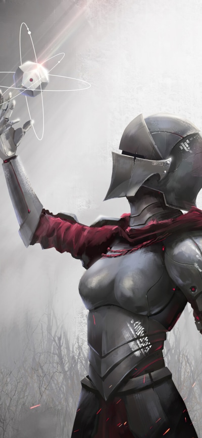 Fantasy Knight, Woman Warrior, Armor, 1242x2688