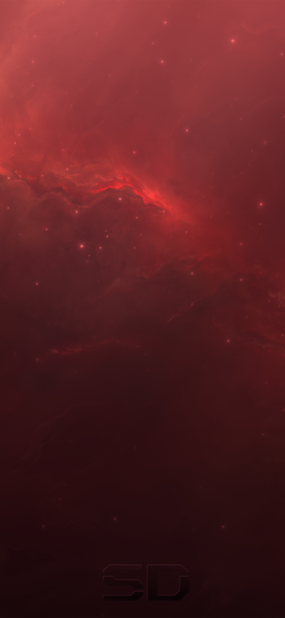Sci Fi Nebula, Red, Stars, Space, 1242x2688