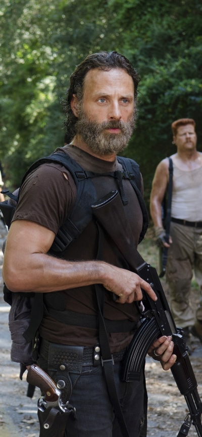 TV Show The Walking Dead, Rick Grimes, Abraham Ford, Andrew Lincoln, Michael Cudlitz, 1242x2688