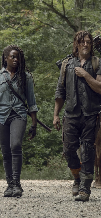 TV Show The Walking Dead, Norman Reedus, Michonne (The Walking Dead), Daryl Dixon, Danai Gurira, 1242x2688