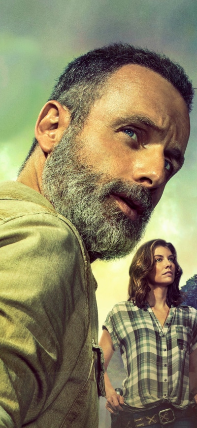TV Show The Walking Dead, Lauren Cohan, Maggie Greene, Rick Grimes, Andrew Lincoln, 1242x2688