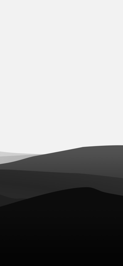 Artistic Minimalist, Mountain, Black and White, 1242x2688