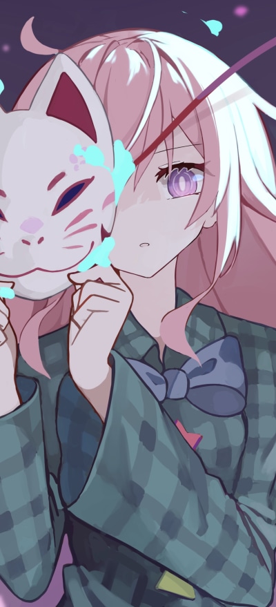 Anime Touhou, Hata No Kokoro, 1228x2700