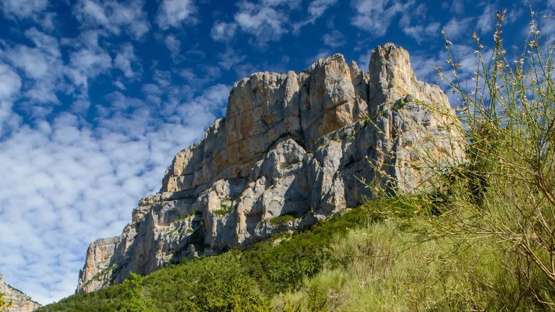 mountains, rocks, path, courses, grass, 4k
