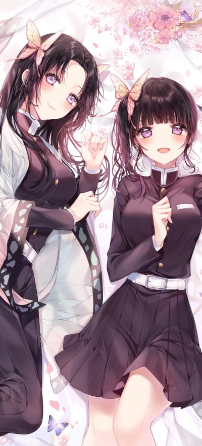 Anime Demon Slayer: Kimetsu no Yaiba, Kanao Tsuyuri, Kanae Kocho, 1228x2700