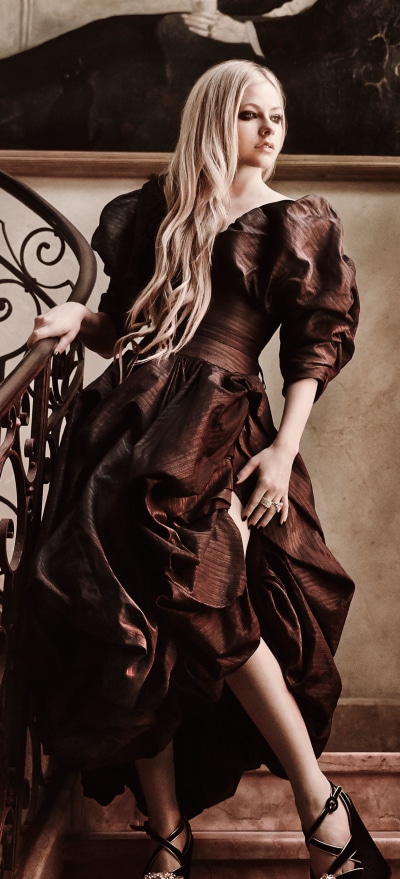 Music Avril Lavigne, Singer, Blonde, Canadian, Dress, 1228x2700