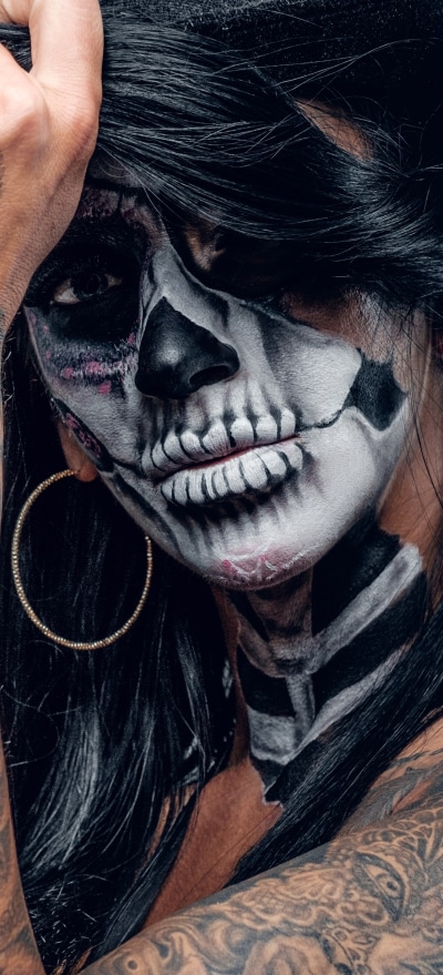 Women Tattoo, Sugar Skull, 1228x2700