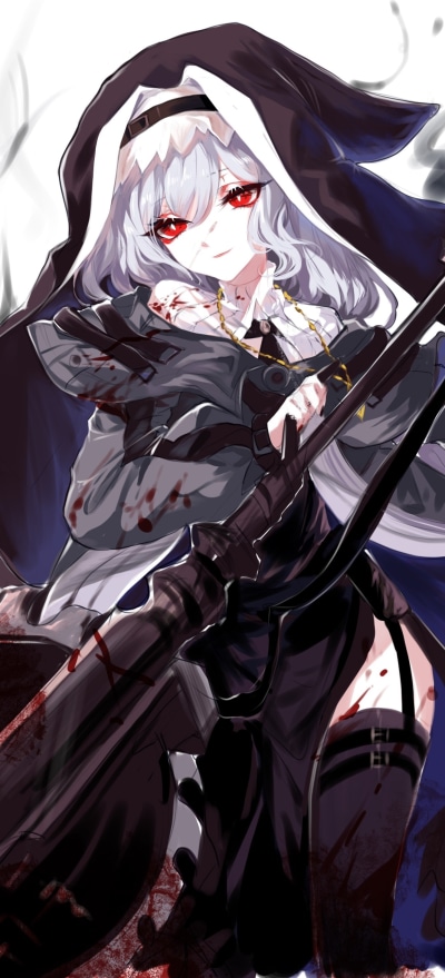 Video Game Arknights, Red Eyes, Specter (Arknights), 1228x2700
