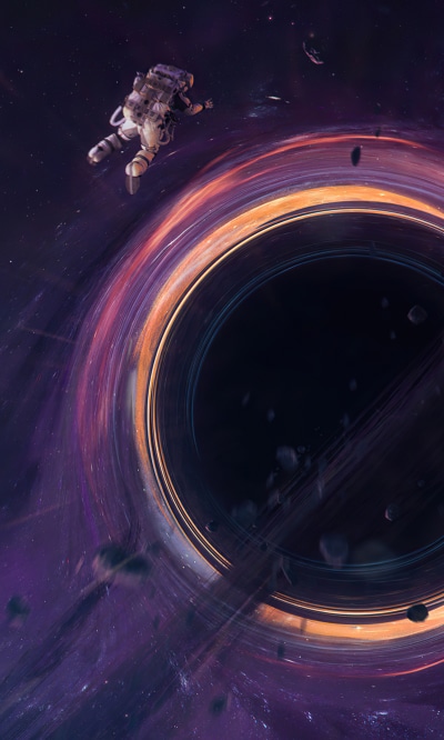 Sci Fi Black Hole, Space, Astronaut, 1200x2000
