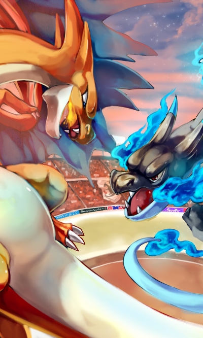 Anime Pokémon, Mega Charizard Y (Pokémon), Charizard (Pokémon), Mega Charizard X (Pokémon), 1200x2000