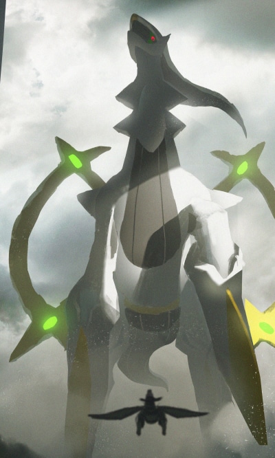Anime Pokémon, Arceus (Pokémon), Flygon (Pokémon), 1200x2000