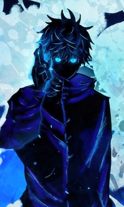 Anime Jujutsu Kaisen, Satoru Gojo, Blue Eyes, School Uniform, 1200x2000