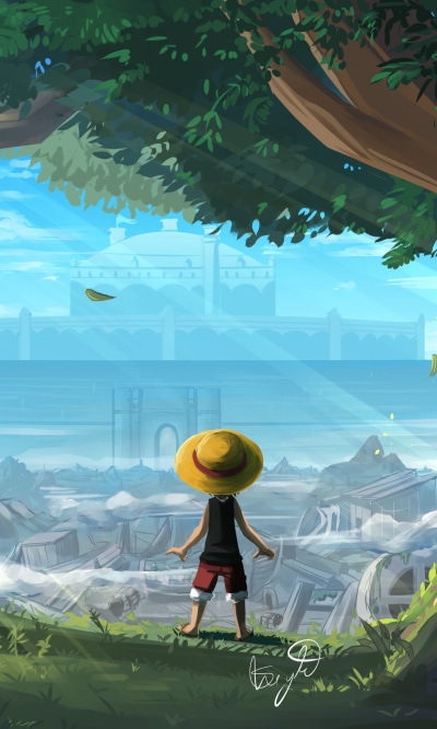 Anime One Piece, Monkey D. Luffy, 1200x2000