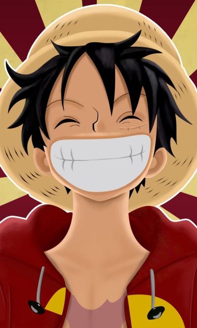 Anime One Piece, Monkey D. Luffy, Straw Hat, 1200x2000