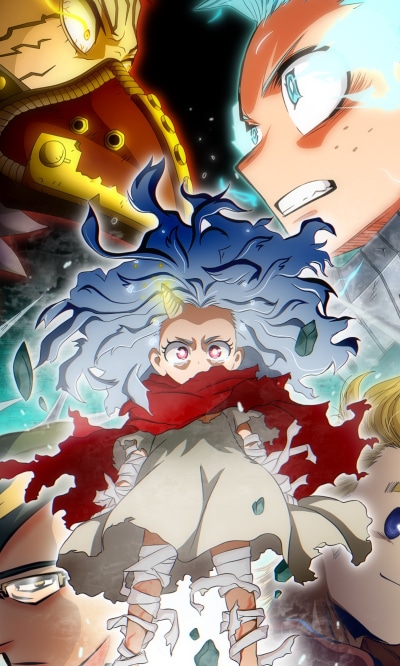 Anime My Hero Academia, Izuku Midoriya, Mirio Togata, Mirai Sasaki, Kai Chisaki, Eri (My Hero Academia), 1200x2000
