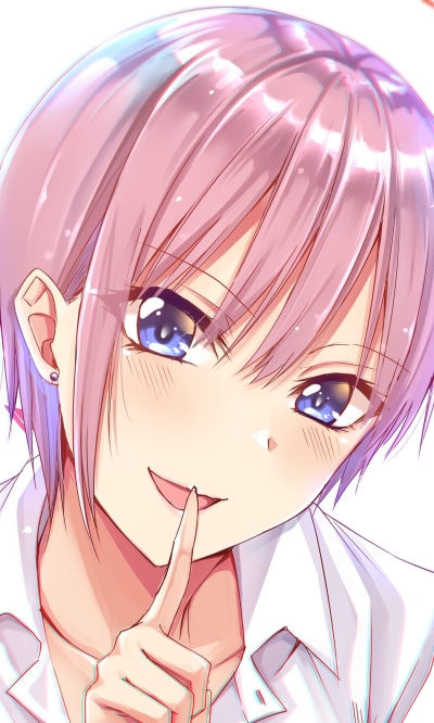 Anime The Quintessential Quintuplets, Smile, Pink Hair, Ichika Nakano, Blue Eyes, Blush, 1200x2000