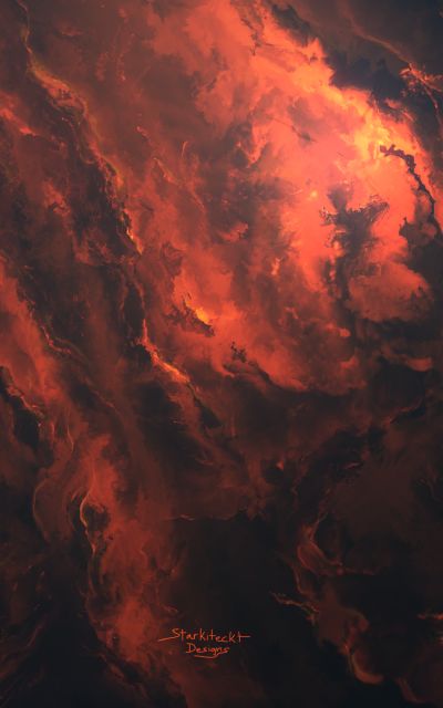 Sci Fi Nebula, Orange (Color), Space, 1200x1920