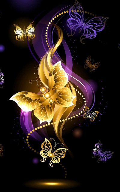 Artistic Butterfly, Purple, 1200x1920