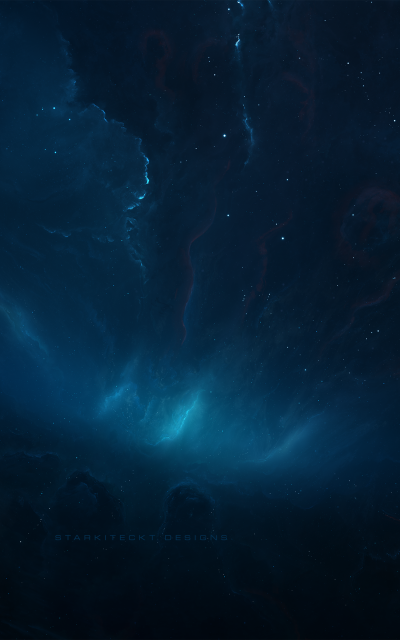 Sci Fi Nebula, Blue, Space, Stars, 1200x1920