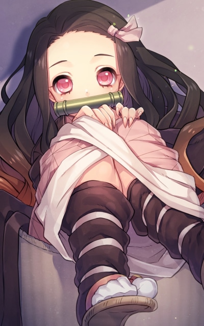 Anime Demon Slayer: Kimetsu no Yaiba, Black Hair, Kimetsu No Yaiba, Pink Eyes, Long Hair, Nezuko Kamado, 1200x1920