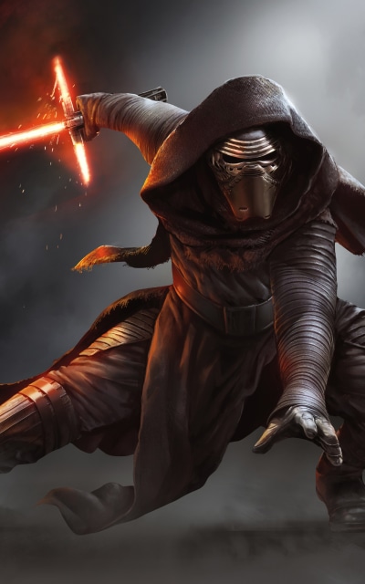 Movie Star Wars Episode VII: The Force Awakens, Mask, Hood, Kylo Ren, Lightsaber, Red Lightsaber, 1200x1920