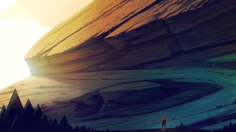 lonely, loneliness, rock, road, 4k