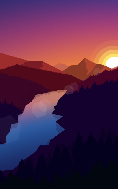 Artistic Minimalist, Mountain, Landscape, 1200x1920