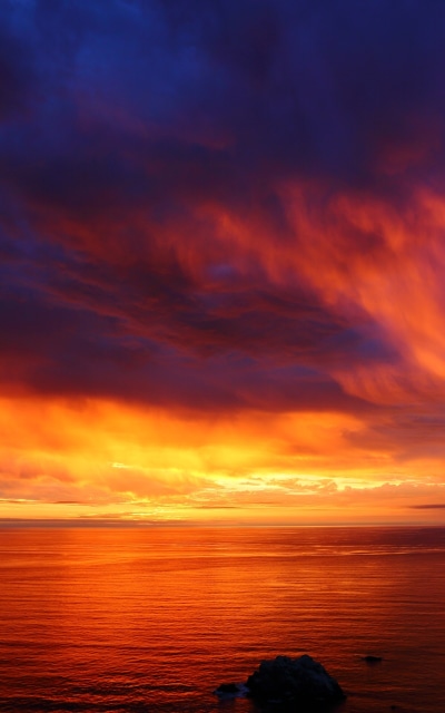 Earth Sunset, Cloud, Orange (Color), Ocean, Nature, Horizon, 1200x1920
