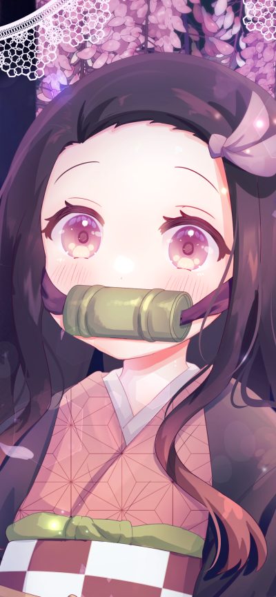 Anime Demon Slayer: Kimetsu no Yaiba, Nezuko Kamado, 1170x2532