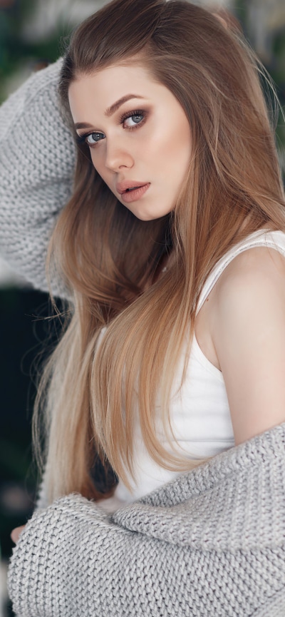 Women Model, Brunette, Long Hair, Depth Of Field, 1170x2532