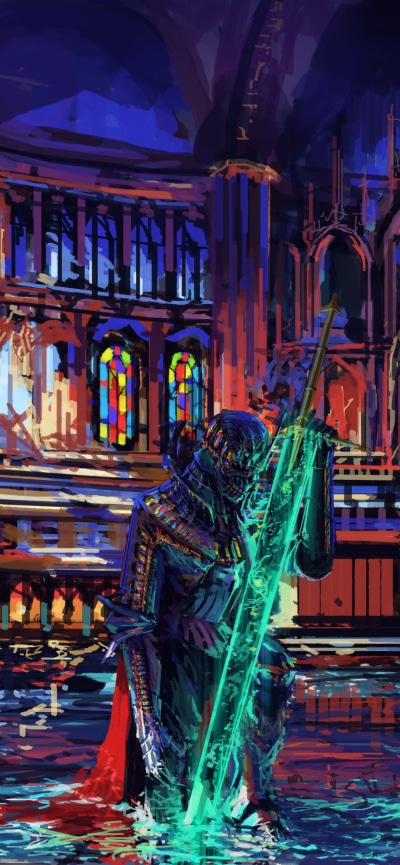 Fantasy Knight, Warrior, Sword, 1170x2532