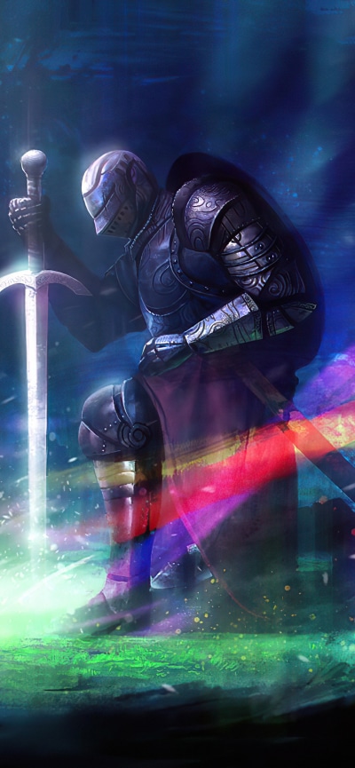 Fantasy Knight, Warrior, Sword, Armor, 1170x2532